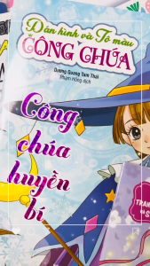 Sách  - Dán hình và tô màu công chúa (30 tranh tô màu và sticker) (sách bản quyền)