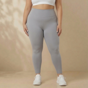Plus Size High Waist Cotton Lycra Leggings Women | Premium Stretch Yoga Pants | White Black Gray | Size 3XL-6XL