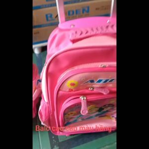 Balo kéo cho học sinh  cấp 1- bé gái có cần kéo ( Trung)