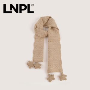 Red Winter Warm Star Fringe Scarf