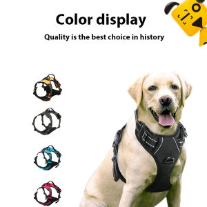 Reddog Dog Harness and Dog Leash for Large Dogs Set No Pull Dog Harness Adjustable Padded Dog Vest Harness with Reflective Strips Pet Harness for Medium and Large Dogs Dogs Accessories