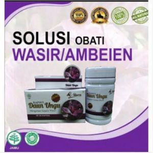 Kapsul daun ungu albaru / Obat Wasir / Obat Ambiein