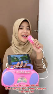 Pasar Distributor SINGING MACHINE BTC-3601 Mainan Karaoke Anak Mikrofon Musik Edukasi Nyanyi Lampu