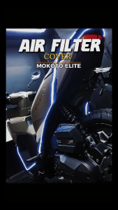 MOKOTO ELITE CLICK V2 V3 V4 CLICK V5 2026 FLAT TYPE AIR FILTER COVER SLIM TYPE AIRBOX COVER FOR CLICK MOTORCYCLE