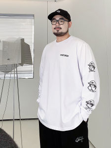 Áo Thun Cotton Dài Tay Cổ Tròn Cỡ Lớn Cho Nam Mùa Xuân Thu Thời Trang Mới Rộng Rãi Thoải Mái Thường Ngày Chống Khuẩn