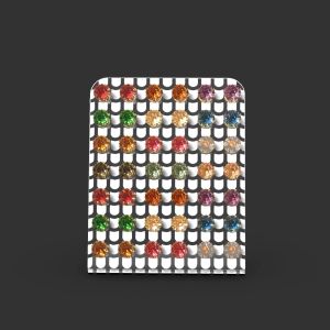 EARRINGS EARRING EAR STUD STUDS JEWELRY JEWELLERY HOLDER STORAGE ORGANIZER MINI SMALL RACK CASE SHOWCASE DISPLAY STAND CLEAR ACRYLIC 42 HOLES TEMPAT PENYIMPANAN RAK PAJANGAN ANTING PERHIASAN AKRILIK BENING TRANSPARAN MOTIF PATTERN FREESTYLE GEOMETRIC-02