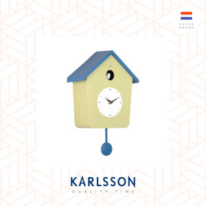 Karlsson đồng hồ treo tường L. Trà Xanh nhựa nhẹ cúc cu 34.5cm W. Màu xanh cổ điển (con lắc)