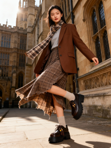 Josiny | Trendy Stylish Brown Loafer Shoes Thick Sole