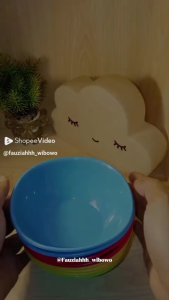 KH HAPPY ( S ) / 2 pcs mangkok square bowl / mangkok plastik murah / mangkok kobokan happy murah