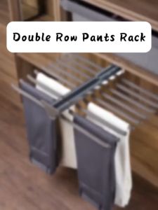 Carbon Steel Soft Close Pull Out Pants Rack Hanger Tempat Sangkut Seluar Rak Seluar Trouser Rack Wardrobe
