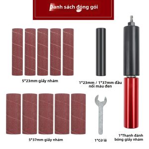 SI FANG | SI FANG Máy Chà Nhám Mini Thanh Chà Nhám Máy Khoan Điện Đính Kèm Cho Gỗ Kim Loại Nhựa Thủy Tinh Đá Lithium Bộ Chuyển Đổi Máy Khoan