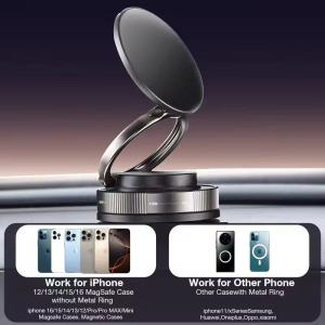 360 Magnetic Suction Navigation Bracket Carriage Swivel Magnetic Phone Holder ° Rotating Magnetic Car Phone Holder