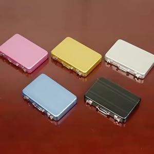 Hộp Đựng Bằng Nhôm Phong Cách Vali Mini Hộp Đựng Thẻ Tín Dụng Hình Chữ Nhật Hộp Đựng Thẻ Ngân Hàng Bằng Kim Loại Thân Thiện Với Môi Trường Phong Cách Hiện Đại Hộp Đựng Đồ Trang Sức