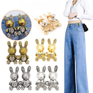 New Little Rabbit Waist Button Brooch Adjustable Detachable Pins Fashion Accessories