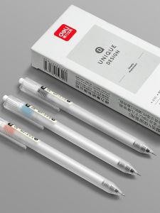 deli | Accounting Specialized Quick-drying Pen Brush Writing Pen Black Red