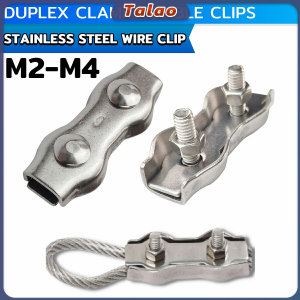 Stainless Steel Wire Clip Wire Rope Clamp Double Clamp Cable Clip M2 M3 M4