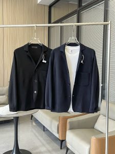 Loose Fit Mens Knitted Jacket Sweater Coat Elastic Comfortable Business Casual Style Long Sleeve Shirt Island Country Style