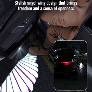 Angel Wings No Wiring Automatic Sensor Illumination Car Welcome Light