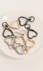 5Pcs Alloy Heart Lobster Claw Clasps Swivel Lanyards Spring Snap Hooks Buckles For Jewelry Making DIY Bags Keychains Key Rings