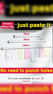 Manilago Premium Aluminum Kitchen Menu Clip Holder Receipt Clip No-Punching Stick Ticket Check Holder