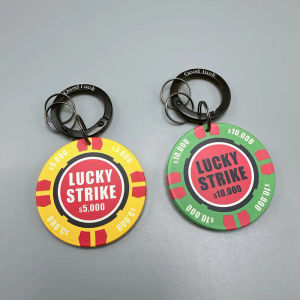 LuckyStrike Ceramic Keychain American Retro Cowboy Bag Pendant Creative Gift Couple Series Punk Style Ceramic Ornament