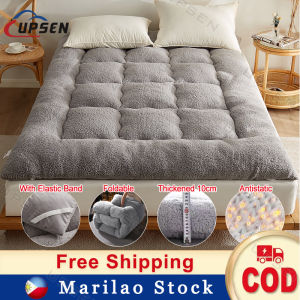 【Berber Fleece】2m Topper Foldable Velvet Mattress Tatami Velvet Bed Sheet Thicken Mattress Fitted Single/Double/Queen/King Size Suit For BabyChildrenStudent Adult