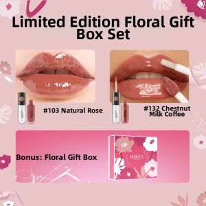 KIKO | KIKO Dual-Head Lip Glaze Gift Box Wet And Dry Use Powder Cake Womens Mirror Surface Water Light Lip Honey Lipstick Flagship Store 443