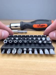 6Pcs Magnetic Screwdriver Bit Set S2 Steel 35mm 1/4 "Hex Shank JIS Cross Bits Auto Motorcycle Repair Tool Kit with Storage