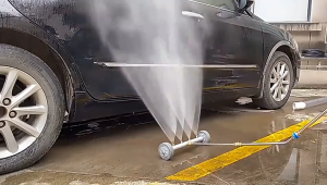 Stainless Steel Pressure Washer Undercarriage Road Cleaner Dual-use Presurewasher Heavy Duty Foam Sprayer High Pressure Washer Car Wash Broom Water With 2 Connecting Rods