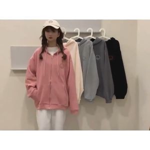 พร้อมส่งในไทย เสื้อกันหนาว ผญ เสื้อแขนยาว เสื้อกันหนาวคู่ เสื้อฮู้ดหญิง เสื้อเเขนยาวรูดซิป งานสวยๆเข้าใหม่