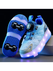 Boys Breathable Roller Skates Four-Wheel Walking Shoes Summer New Arrival Childrens Inline Skates Middle-Large Children