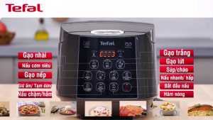 Nồi cơm điện Tefal Easy Rice Plus RK736B68 | Dung tích 1.8L | Giữ ấm 12 tiếng - Bảo Hành 24 Tháng