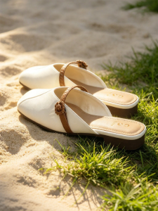 Josiny | French Style Comfortable Womens Mules Flat Sandals