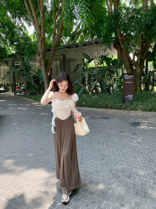 Elegant High Waist Modal Mini Skirt Womens Thin Slimming Drapey Midi Skirt Commute Style Pleated A-Line Solid Color