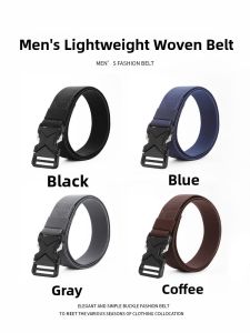 Tactical Nylon Belt Mens Elastic Waistband