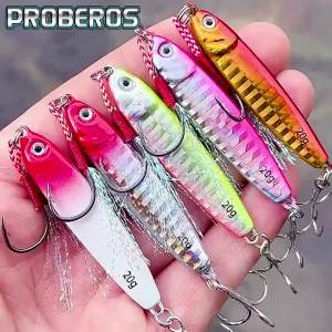Bộ Mồi Câu Kim Loại Proberos 5 Món 15-30g Mồi Câu Cứng Dạng Thìa Câu Cá Hồi Cá Mú Nước Mặn Dụng Cụ Câu Jigging