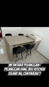 [FREE INSTALLATION] Como Home NOVA Extendable Island Table Extendable with Storage (IT2000) | Melamine