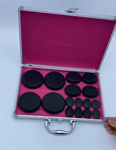 O-New 20/16PCS Electric Heating Energy Stones Massager Hot Stones Oil Nassage Energy Stone Set For Home Salon SPA With Case
