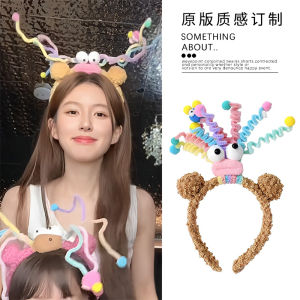 Mia May กำไลผมสัตว์ประหลาดน่ารัก กำไลผมสำหรับล้างหน้า กำไลผมผ้าขนสัตว์น่ารัก กำไลผมสำหรับเด็ก กำไลผมสไตล์เกาหลี กำไลผมสำหรับผู้หญิง