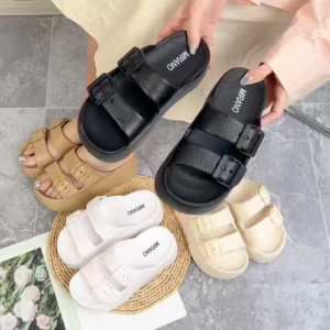 MIRANO Mẫu mới hot 8321 - Giày dép nữ dép cao su nữ sandal hở ngónthời trang đơn giản với hai quai giả da cao cấp chiều cao 5-8cm. Giày dép thoải mái tăng chiều cao quai điều chỉnh dễ xỏ thoáng khí. xuồng(Kích thước 36-40)