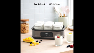 Máy Làm Sữa Chua LocknLock Digital Yogurt Maker EJY213GRY 1.08L - Màu xám - Hàng Chính Hãng Nhựa PC - JoyMall