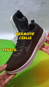Sepatu Sneakers Cewek Sekolah Kerja Olahraga Pro Att Lcs 740 Size 37 sd 40 Murah - Hitam Putih