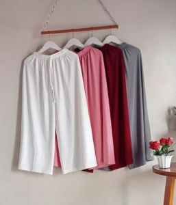 SETELAN JUMBO XXXL LD 130 - 140 BB 80 - 100 KG / ONE SET CRINKLE AIRFLOW PREMIUM POLOS LENGAN PANJANG / SETELAN BAJU WANITA DEWASA TERBARU BERKERAH MURAH