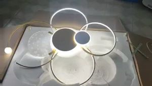 Đèn Mâm LED Ốp Trần Hiện Đại Trang Trí Phòng Khách Phòng Ngủ 3 Chế Độ Màu PLV LIGTING (Kèm remote điều khiển từ xa