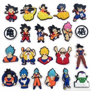 Bandai | 1/10/40PCS Dragon Ball Combo Anime Shoe Charms Goku and Master Roshi DIY Shoe Decorations Perfect Choice for Party Gifts