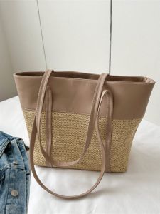 Trendy Large Capacity Commuter Womens Straw Woven Shoulder Bag Fashionable All-Match Tote Bag Popular Selling Point Bag