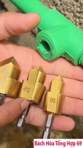 Mũi khoan ống nhựa. Bộ 3 mũi khoan khoét ống nhựa PPR chuyên sửa nong ống nhiệt phi 20-25-32mm chuôi lục giác