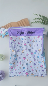 Personalised Wet Bag | Customised Wet Bag with Name | Childcare Bag swimming Bag Gym Bag Diaper Bag | Customised Gift Personalised Gift