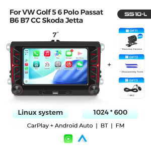 MEKEDE 7inch 2DIN Car Radio Carplay AUTO For VW Volkswagen Skoda Octavia Golf 5 6 Touran Passat B6 Polo Jetta Multimedia Player