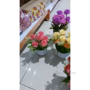 TYPT21 Pot Tanaman Hias Bunga Hias Plastik Pot Bongsai Artificial Flower Decoration